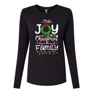 The Joy Of Christmas Is Family Xmas Family Womens Cotton Relaxed Long Sleeve T-Shirt