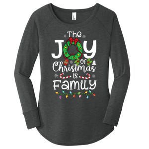 The Joy Of Christmas Is Family Xmas Family Women's Perfect Tri Tunic Long Sleeve Shirt