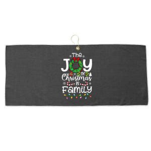 The Joy Of Christmas Is Family Xmas Family Large Microfiber Waffle Golf Towel