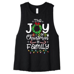 The Joy Of Christmas Is Family Xmas Family Women's Racerback Cropped Tank