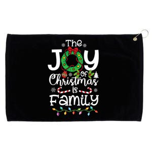 The Joy Of Christmas Is Family Xmas Family Grommeted Golf Towel