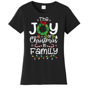 The Joy Of Christmas Is Family Xmas Family Women's T-Shirt