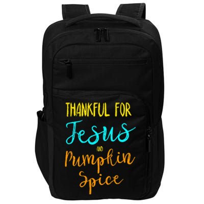 Thankful Jesus Pumpkin Spice Thanksgiving Pajamas Top Ladies Impact Tech Backpack