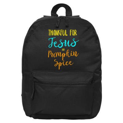 Thankful Jesus Pumpkin Spice Thanksgiving Pajamas Top Ladies 16 in Basic Backpack