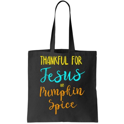 Thankful Jesus Pumpkin Spice Thanksgiving Pajamas Top Ladies Tote Bag