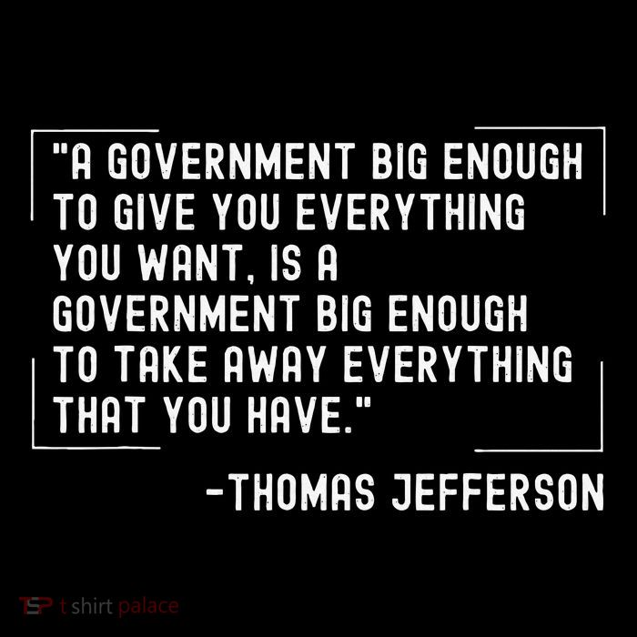 Thomas Jefferson Quote A Government Big Enough Liberty Ladies Essential Flowy Tank