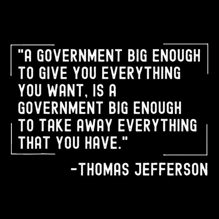 Thomas Jefferson Quote A Government Big Enough Liberty Toddler T-Shirt