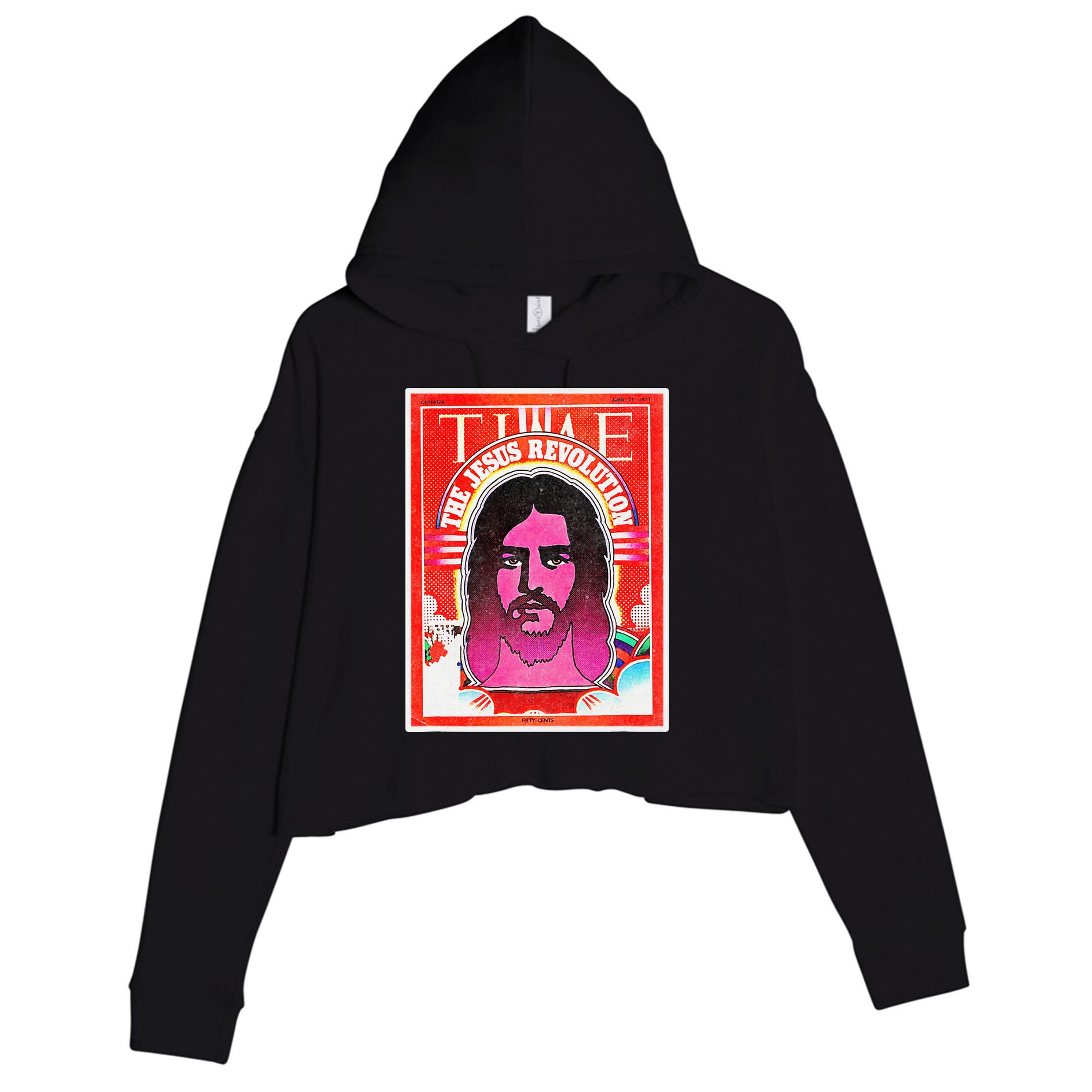 The Jesus Revolution Retro Vintage Christian Revival 70s 60s Crop Fleece Hoodie