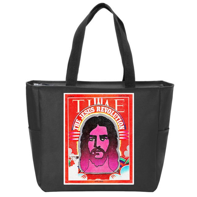 The Jesus Revolution Retro Vintage Christian Revival 70s 60s Zip Tote Bag