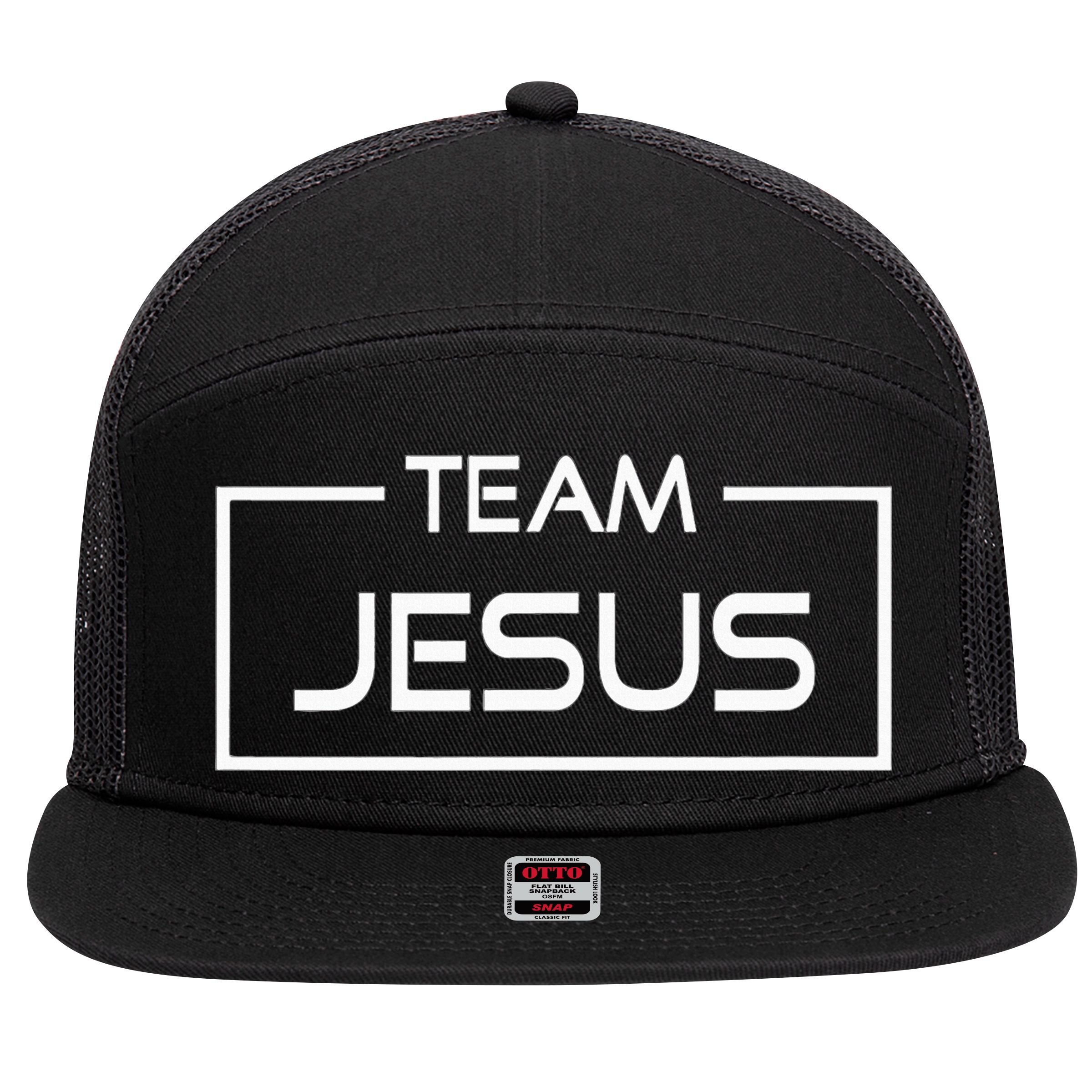 Team Jesus Religious 7 Panel Mesh Trucker Snapback Hat