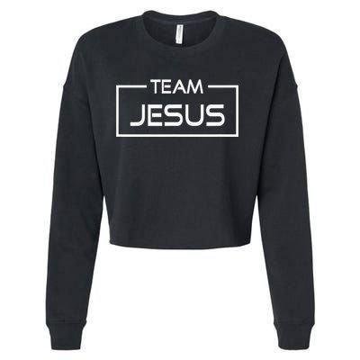 Team Jesus Religious Cropped Pullover Crew