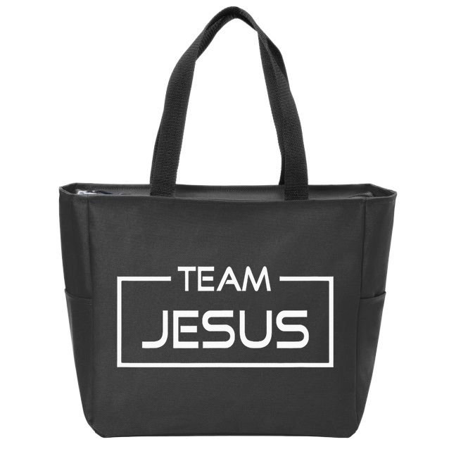 Team Jesus Religious Zip Tote Bag