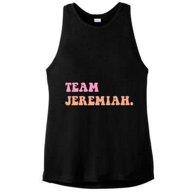 Team Jeremiah Retro Groovy Ladies PosiCharge Tri-Blend Wicking Tank