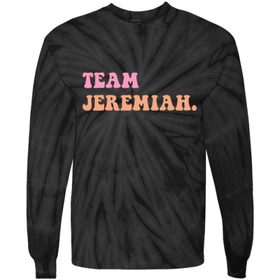 Team Jeremiah Retro Groovy Tie-Dye Long Sleeve Shirt