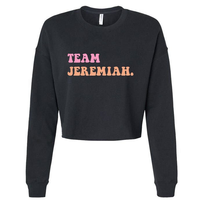 Team Jeremiah Retro Groovy Cropped Pullover Crew
