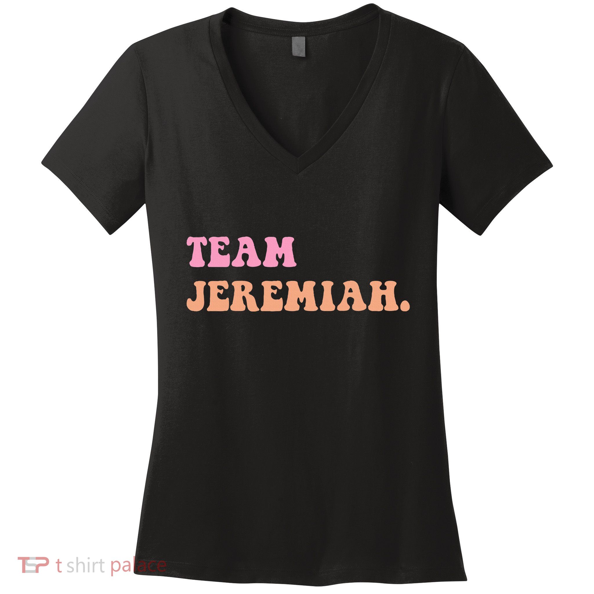 Team Jeremiah Retro Groovy Women's V-Neck T-Shirt
