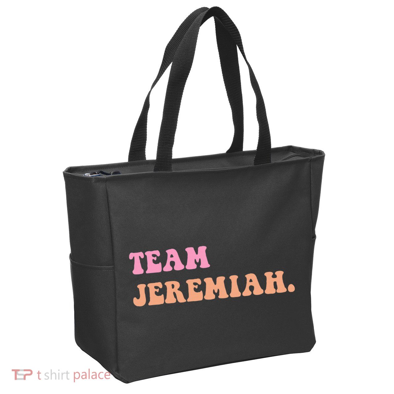 Team Jeremiah Retro Groovy Zip Tote Bag