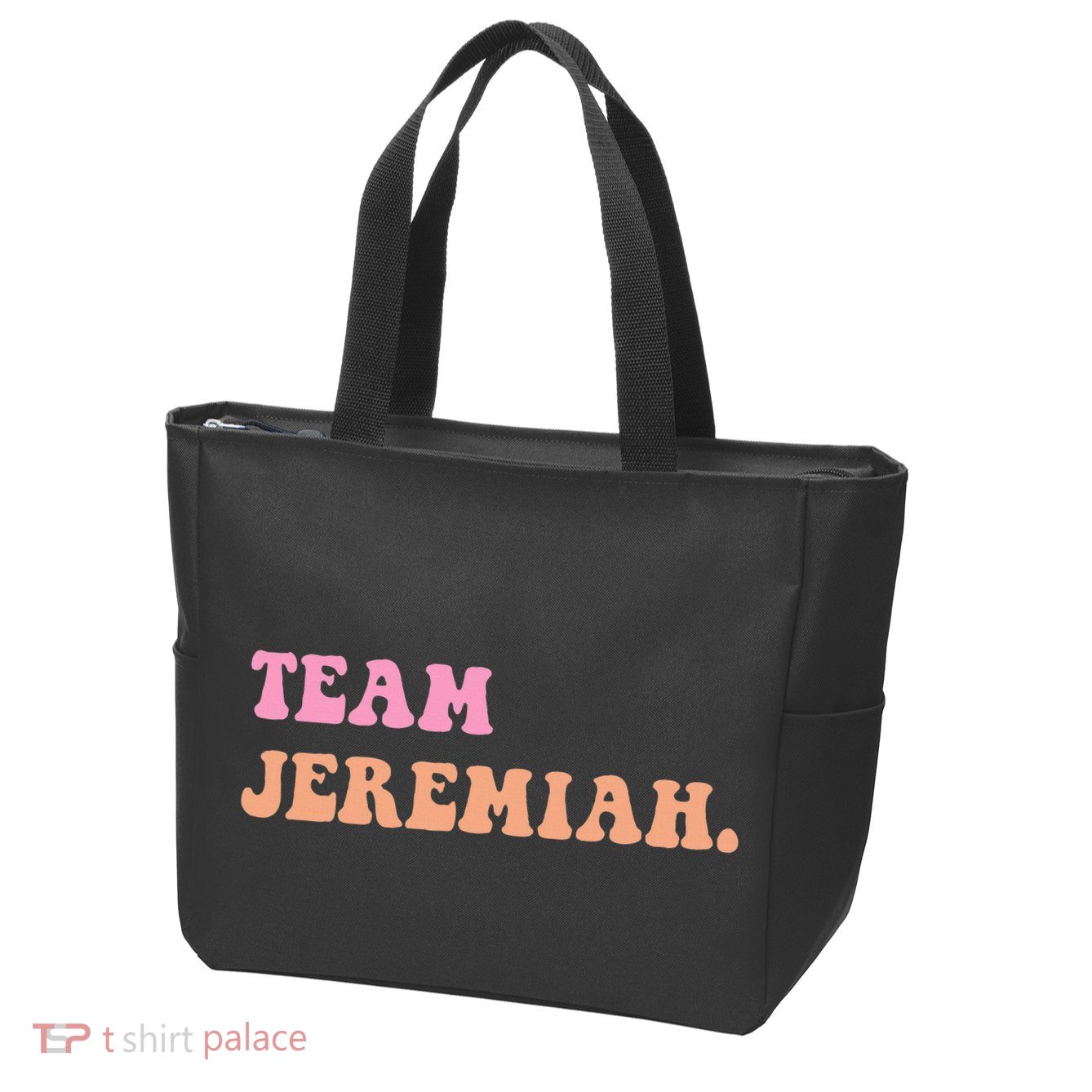 Team Jeremiah Retro Groovy Zip Tote Bag