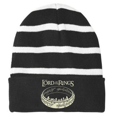 The Journey Ring Striped Beanie with Solid Band