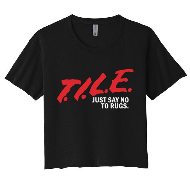 Tile Just Say No To Rugs Crop Top