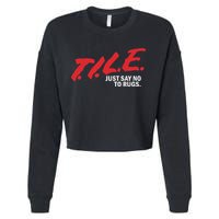 Tile Just Say No To Rugs Cropped Pullover Crew