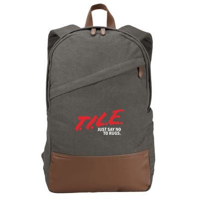 Tile Just Say No To Rugs Cotton Canvas Backpack
