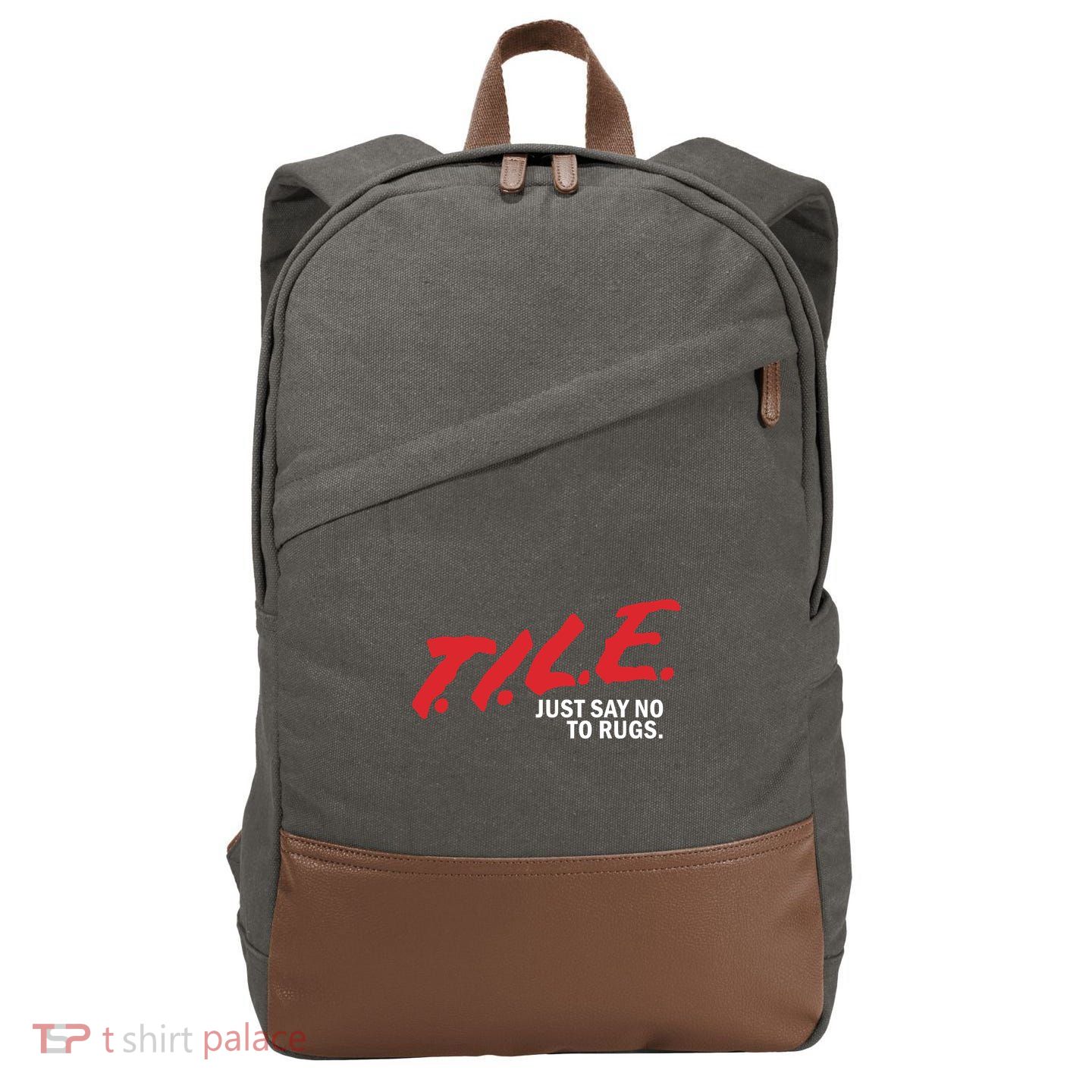 Tile Just Say No To Rugs Cotton Canvas Backpack