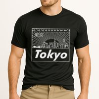 Tokyo Japan Skyline & Japanese Text Tokyo Cooling Performance Crew T-Shirt