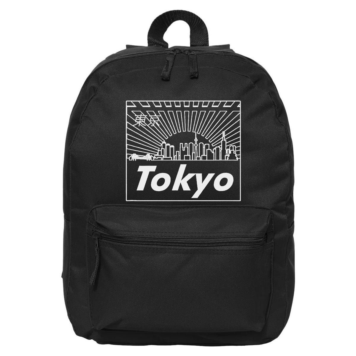 Tokyo Japan Skyline & Japanese Text Tokyo 16 in Basic Backpack