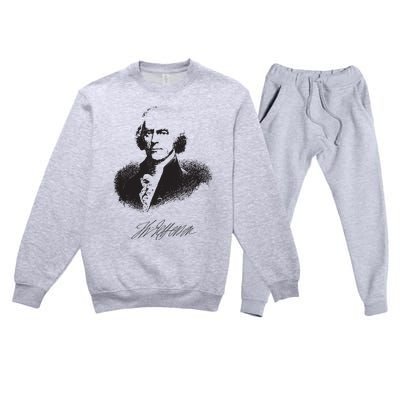 Thomas Jefferson Signature American Hero Presidential Premium Crewneck Sweatsuit Set