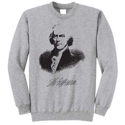 Thomas Jefferson Signature American Hero Presidential Tall Sweatshirt