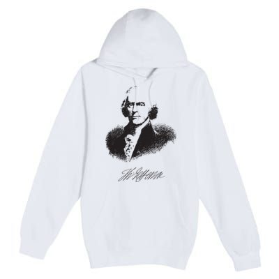 Thomas Jefferson Signature American Hero Presidential Premium Pullover Hoodie