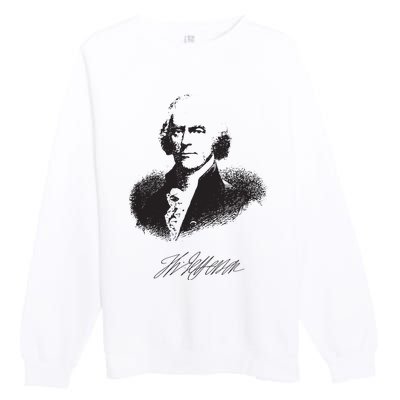 Thomas Jefferson Signature American Hero Presidential Premium Crewneck Sweatshirt