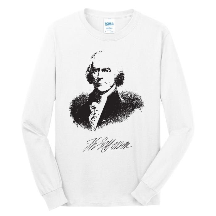 Thomas Jefferson Signature American Hero Presidential Tall Long Sleeve T-Shirt