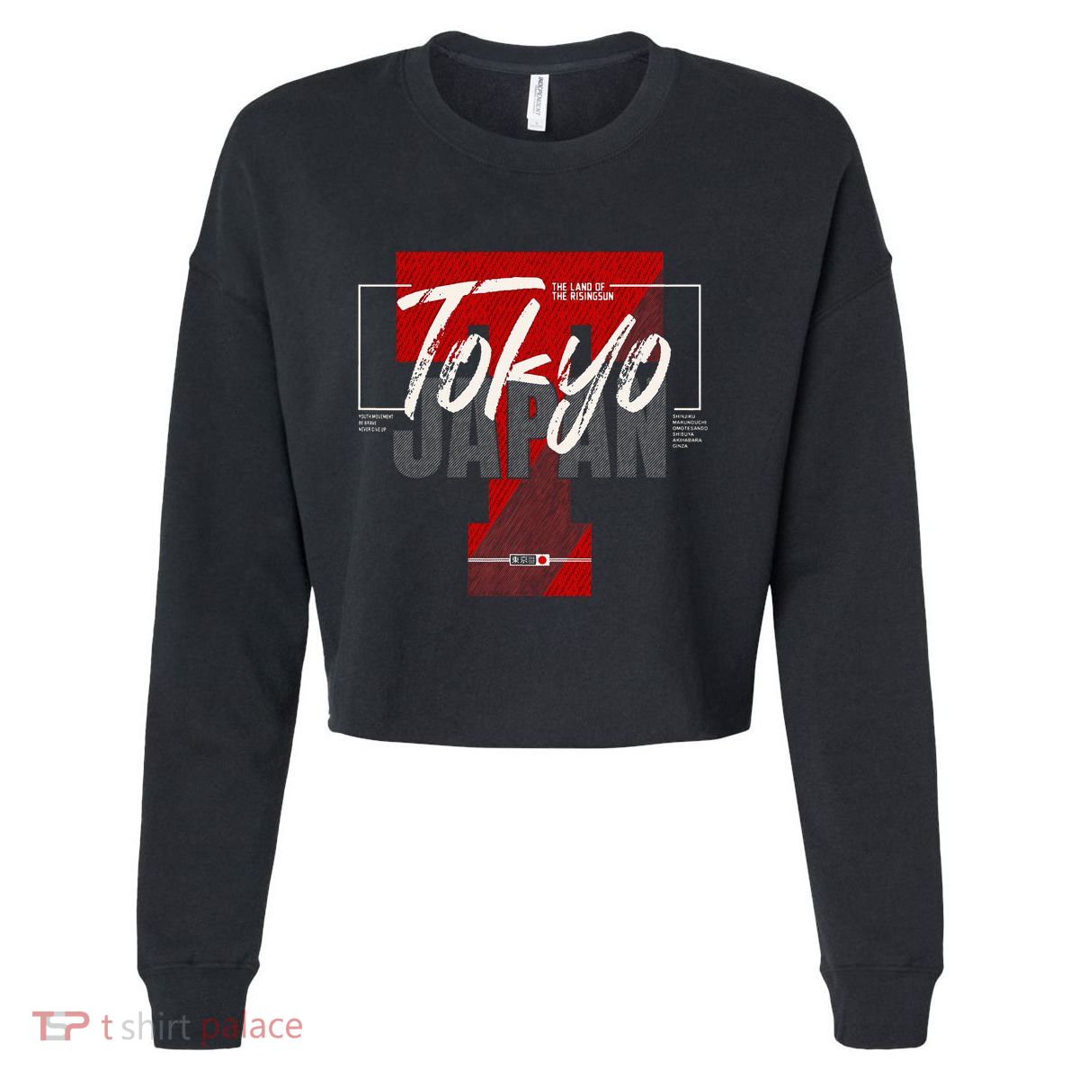 Tokyo Japan The Land Of The Rising Sun Cropped Pullover Crew