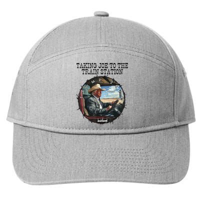 Taking Joe To The Train Station Trump 2024 7-Panel Snapback Hat