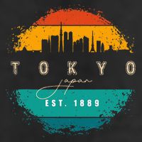 Tokyo Japan Crop Fleece Hoodie