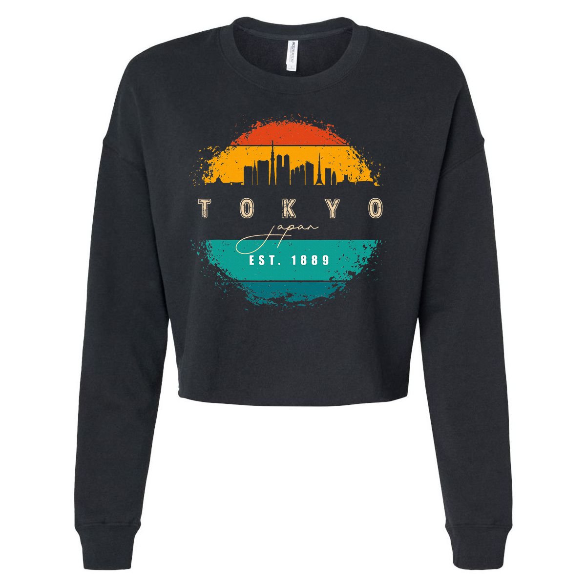 Tokyo Japan Cropped Pullover Crew