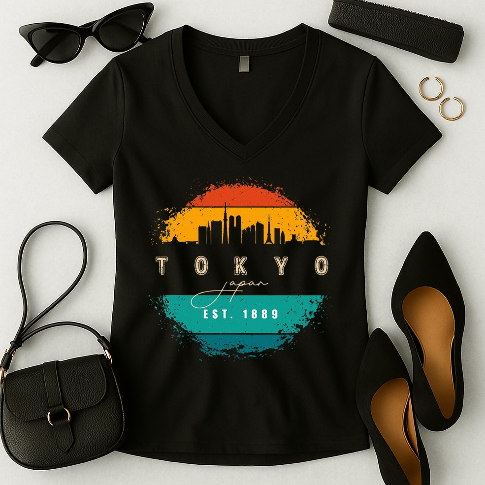 Tokyo Japan Women's V-Neck T-Shirt