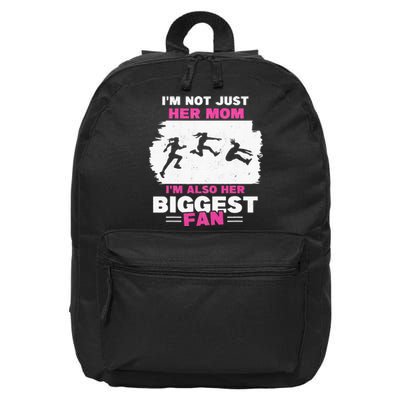 Triple Jumper Track And Field Mother Mom Of Long Jump 16 in Basic Backpack