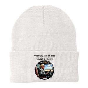 Taking Joe To The Train Station Trump 2024 Knit Cap Winter Beanie