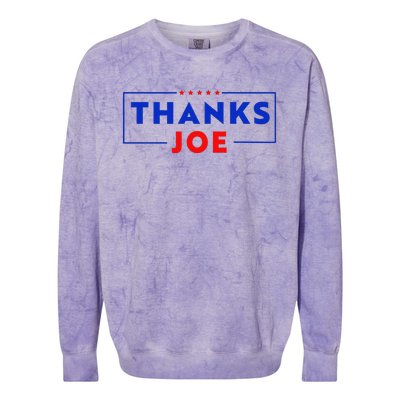 Thanks Joe Thank You Joe Biden Thank You President Colorblast Crewneck Sweatshirt