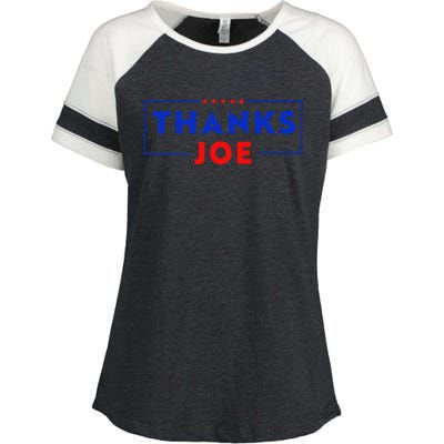 Thanks Joe Thank You Joe Biden Thank You President Enza Ladies Jersey Colorblock Tee