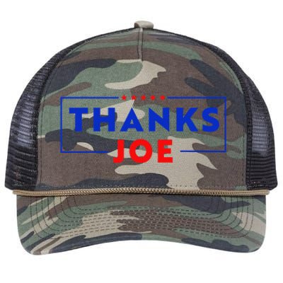 Thanks Joe Thank You Joe Biden Thank You President Retro Rope Trucker Hat Cap