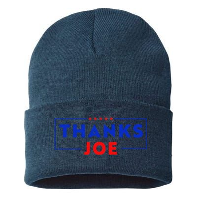 Thanks Joe Thank You Joe Biden Thank You President Sustainable Knit Beanie