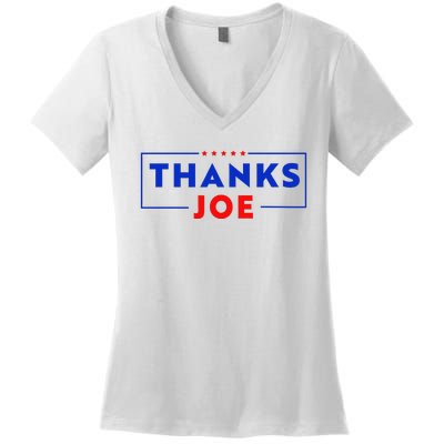 Thanks Joe Thank You Joe Biden Thank You President Women's V-Neck T-Shirt