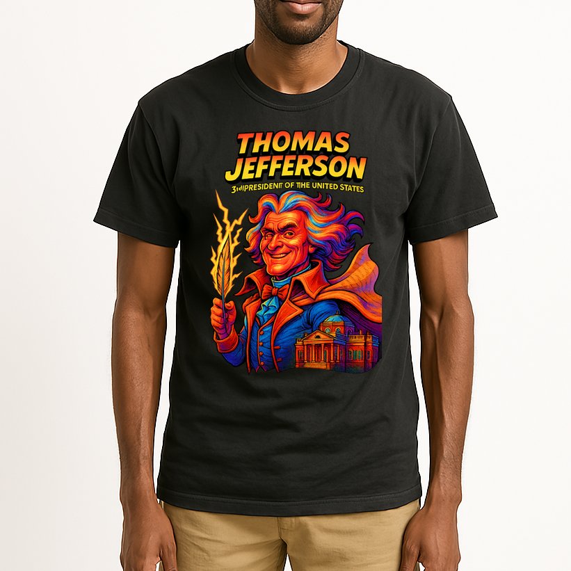 Thomas Jefferson The 3rd President Presidential Chronicles Tall T-Shirt