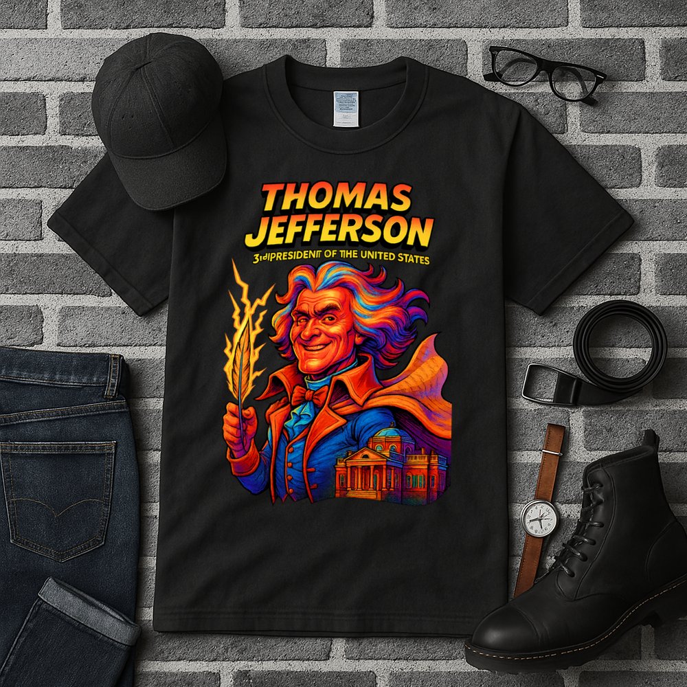 Thomas Jefferson The 3rd President Presidential Chronicles Tall T-Shirt