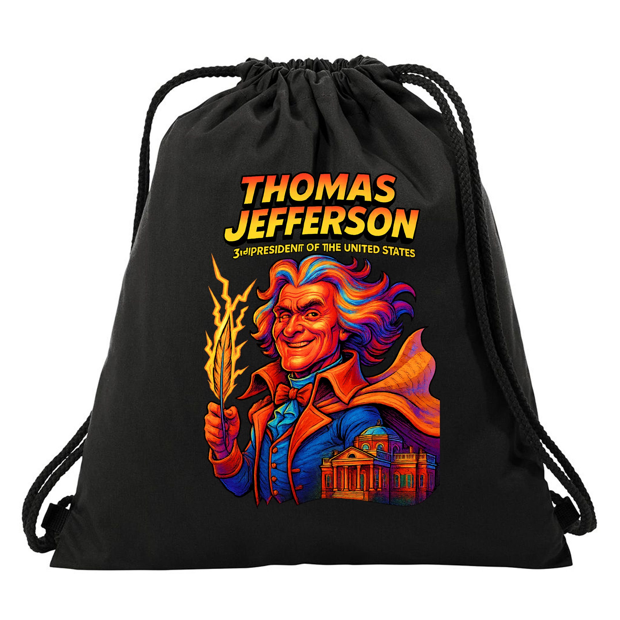 Thomas Jefferson The 3rd President Presidential Chronicles Drawstring Bag