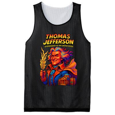 Thomas Jefferson The 3rd President Presidential Chronicles Mesh Reversible Basketball Jersey Tank